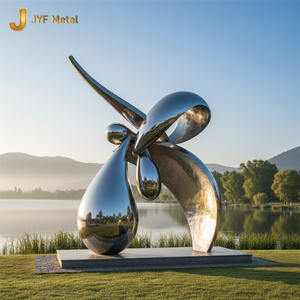 Escultura de Paisaje de Acero Inoxidable 304 Pulido, Estilo Moderno, Suministro de Fábrica V82 - Product Image 1