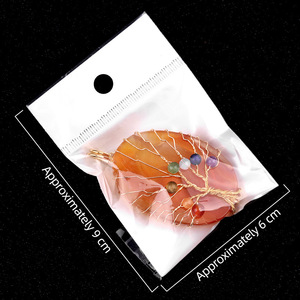 Pendentif <span class=keywords><strong>Arbre</strong></span> <span class=keywords><strong>de</strong></span> <span class=keywords><strong>Vie</strong></span> en forme <span class=keywords><strong>de</strong></span> feuille colorée en cristal <span class=keywords><strong>de</strong></span> 45 à 60 mm, enroulé <span class=keywords><strong>de</strong></span> fil, accessoires <span class=keywords><strong>de</strong></span> bijoux DIY - Product Image 4
