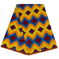 Tela africana estampada en cera, 100% algodón, Ankara Java Hollandaise tradicional, 6 yardas, RTS