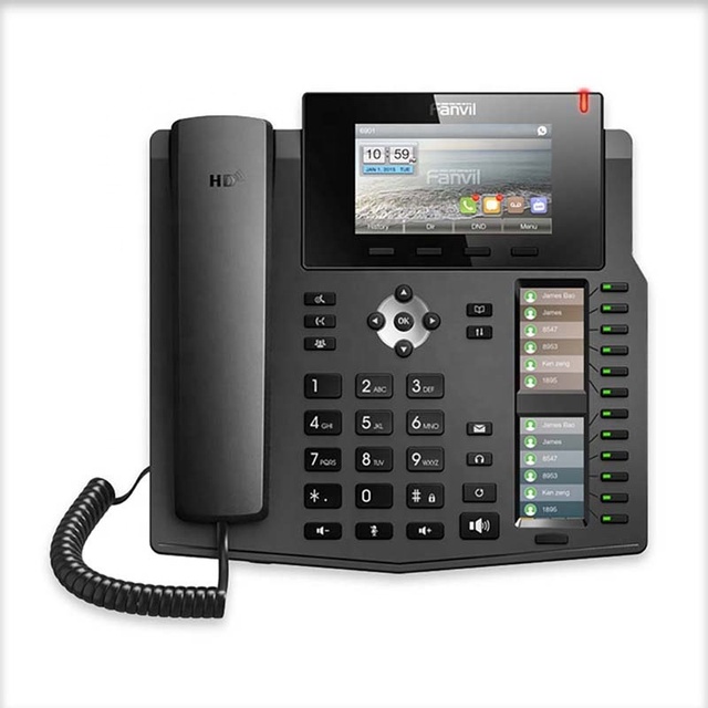 Fanvil X6u Enterprise Phone Smart Indoor IP Mobile with 3 LCD DSS Button & Sip for VoIP
