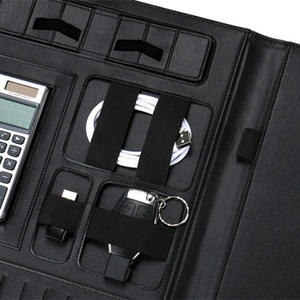 Boshiho Promotion Gift Business Multi-functional Pu <b>Leather</b> File <b>Folder</b> Presentation Portfolio - Product Image 6