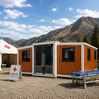 Maison conteneur extensible, hôpital de campagne d'urgence, bloc d'isolement, unité médicale modulaire, clinique mobile certifiée CE