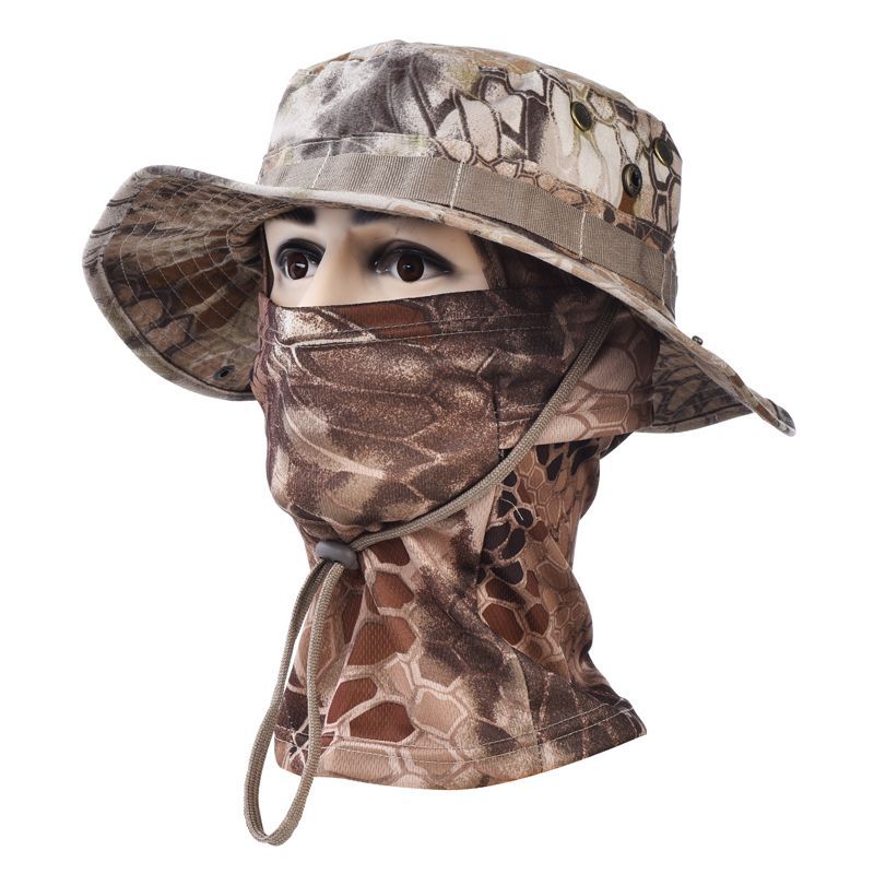 Ensemble Python du désert [chapeau à bord rond + couvre-tête]