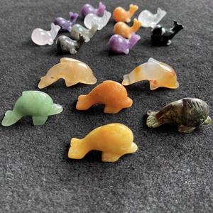 Venta al por mayor Natural tallado a mano verde Aventurina delfín cuarzo transparente ballenas para <span class=keywords><strong>la</strong></span> decoración de meditación - Product Image 2