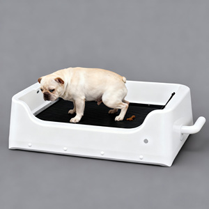 Inodoro automático inteligente para perros con suministro de agua y drenaje para perros pequeños, juguete interactivo y de movimiento - Product Image 1