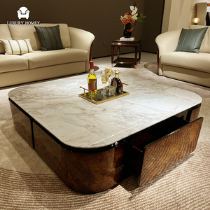 Canapé de luxe confortable en cuir véritable pour hall d'hôtel et mobilier de salon - Product Image 4