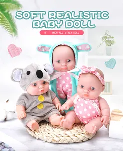 6 polegadas linda olhos grandes boneca de presente agradável meninas bonito Leste rostos Asiáticos baby dolls com bolsa para as crianças