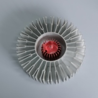 Pièces de lampe LED personnalisées CNC, série 6000, radiateur creux en alliage d'aluminium, dissipateur de chaleur circulaire avec une tolérance de 1%