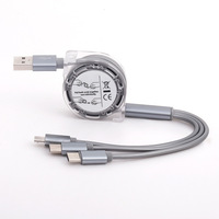Anpassbares Logo USB-Datenkabel Bedrucktes Marken-Handy-Ladekabel Sync-Datenkabel Werbegeschenk Individuelles Datenkabel 3-in-1