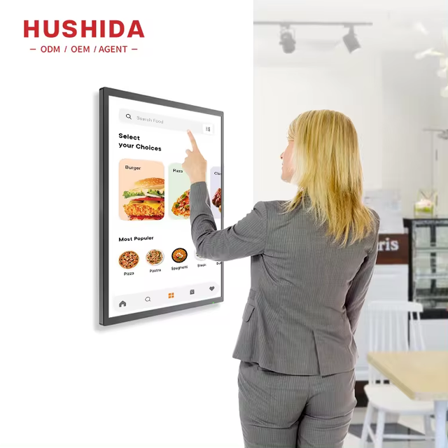 Factory OEM Wifi Android Interactive LCD Display 2K 4K Wall Mount 27 32 43 55 65 Inch Touch Screen Monitor