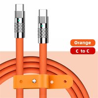 1M/2M/3M Type C USB-C à USB-C Silicone Liquide Ultra Doux 120W Alimentation USB3.0 Câble de Charge Rapide pour Ordinateur Portable Tablette