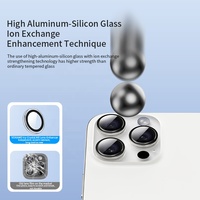 Protecteur d'objectif de caméra transparent en cristal pour iPhone 16 Pro Max protecteur de verre de lentille de caméra de téléphone portable pour iPhone 16 Pro iPhone 16