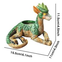 Produits populaires 2024 nouveauté résine dragon en forme de fleur vase jardin ornement pots sculptures décoratives maison