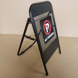 لافتة ممنوع وقوف السيارات، لوحة تحذير باللونين الأسود والأبيض، تصميم قابل للتخصيص، مكان وقوف سيارات خاص فردي أو مزدوج، علامة مرورية - Product Image 4