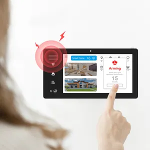 Professionelle odm anpassen entwickeln linux tablet rj45 zigbee zwave smart home sicherheit buzzer mit sensor