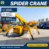 Grue araignée mini-grue sur chenilles de 1 à 16 tonnes de capacité, hauteur de levage maximale de 25 m, télécommande sans fil – Approvisionnement direct usine
