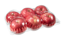 Blister en plastique pomme 1/2/3/6 compartiments boîte d'emballage à clapet emballage alimentaire en plastique personnalisé RPET