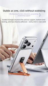 Aluminium Alloy Multi Axis Phone Holder Clip Mount Portable Keychain Mini <b>Stand</b> for Car Dashboard phone clip - Product Image 3