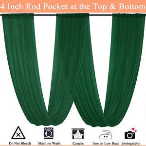 High Quality <b>White</b> <b>Chiffon</b> Curtains Sheer Drapes for Wedding Beautiful Tent Ceiling Drape Backdrop for Window Hospital Hotel Use - Product Image 4