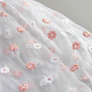 130 cm de large Organza prune broderie dentelle tissu pour mariage poupée robe Performance vêtements - Product Image 5