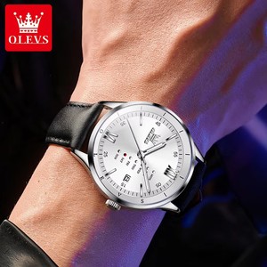 Đồng hồ đeo tay nam OLEVS 2931 dây da chính hãng thời trang chống nước máy quartz cao cấp thương hiệu nổi tiếng dành cho doanh nhân, dạ quang - Product Image 4