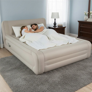 Colchón de aire inflable de tamaño Queen con bomba eléctrica integrada, cama de aire hinchable con cabecero - Product Image 4