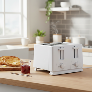 White 4-Slice <b>Toaster</b> - Product Image 3