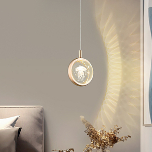Offre Spéciale luxe créatif Simple cristal <span class=keywords><strong>petit</strong></span> rond acrylique Led suspendu éclairage cercle lustres lampes suspendues lampes modernes - Product Image 3