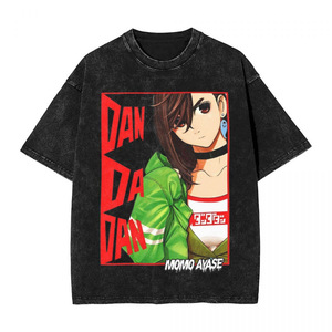 Camiseta Personalizada de Algodón 100% de 240 Gramos, Lavado Ácido, Diseño Gráfico Vintage de Anime <span class=keywords><strong>DAN</strong></span> DA <span class=keywords><strong>DAN</strong></span> Dandadan para Hombre - Product Image 4