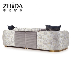 Fournisseur OEM chinois ZHIDA, meubles de maison sur mesure, ensemble de canapés de salon de luxe haut de gamme pour villa, à vendre - Product Image 5