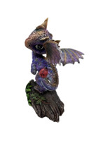 Vente en gros de figurines de dragon en résine dragon violet avec statue de dragon coccinelle décoration intérieure