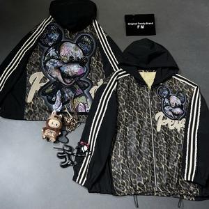 Elegante Casacos das Mulheres da Marca Trendy Hoodies Bordados Moletons Com Capuz Tecido Rua Moda Estilo Artesanato Pesado - Product Image 6