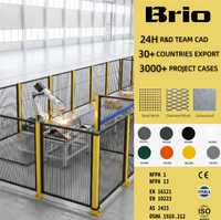 Valla de Protección para Máquinas BRIO, Seguridad y Protección para Líneas de Producción en Talleres, Valla Metálica con Puerta Corredera y Abatible