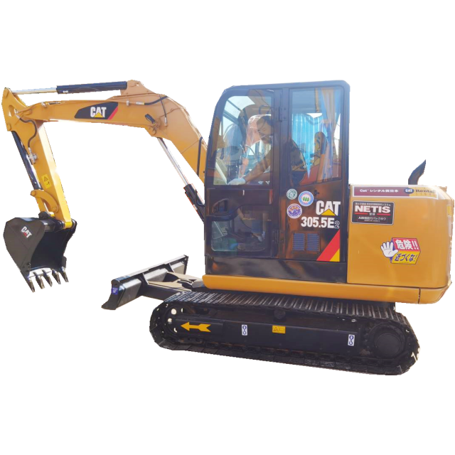 Used 5 Ton Caterpillar CAT Crawler Excavator 305.5E2 Mini Excavator Towable Backhoe