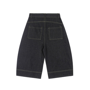 Produttore di Logo personalizzato Vintage di alta qualità dei pesi massimi larghi <span class=keywords><strong>italiani</strong></span> Raw gamba larga giapponese cimosa <span class=keywords><strong>Jeans</strong></span> Short per gli uomini - Product Image 2
