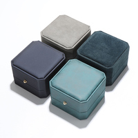 Vente en gros de bagues pliantes en cuir personnalisées boîtes à bijoux de collection en carton rectangle
