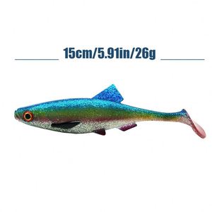 Appâts de pêche <span class=keywords><strong>à</strong></span> queue en t souple 15cm 26g Design réaliste pour l'<span class=keywords><strong>action</strong></span> de naufrage en eau douce salée - Product Image 4