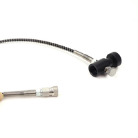 Manguera de llenado remoto de CO2 HPA para cilindros de PCP, 20 pulgadas, acero inoxidable, desconexión rápida