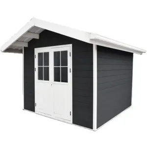 Hot Sale Wooden Plastic Composite Co-Extrusion wall panel garden shed for storage tools and lundries.