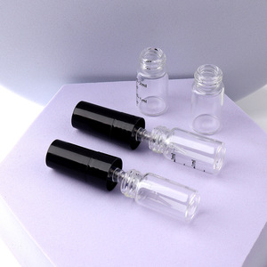 Glass <b>Perfume</b> <b>Bottle</b> 2ml With Black Spray Nozzle <b>Sample</b> Size Portable Travel Hydrating Spray Empty <b>Bottle</b> - Product Image 4