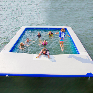 Protecteur de <span class=keywords><strong>piscine</strong></span> flottant gonflable en PVC de haute qualité avec filet anti-méduses pour la natation en mer pour enfants - Product Image 4