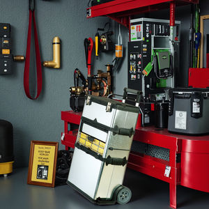 MJ-3166 Poignée Télescopique 23 pouces Chariot Boîte De Rangement/580x350x838mm Personnalisé Boîte À Outils En Métal Avec Roues - Product Image 4