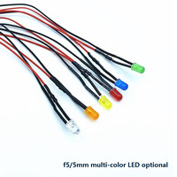 Miniature blanc rouge vert bleu jaune LED pré-câblé DC 3V 5V 12V jouet personnalisable/indicateur de panneau F3/3MM F5/5MM 8MM 10MM Diodes