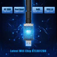 Adaptateur Wi-Fi USB EDUP EP-AC1686 1300 Mbps 802.11AC, clé sans fil, adaptateur réseau Wi-Fi double bande, carte adaptateur