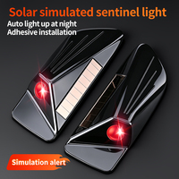 Lampe de sentinelle solaire simulée, lumière d'avertissement antivol pour voiture, lampe de sentinelle à LED alimentée par l'énergie solaire, lumière de voiture à LED