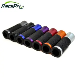 7/8" 22mm Handlebar Grips Motorcycle Universal Aluminum Rubber Motorbike Handle Hand Grips For Kawasaki/Suzuki/Yamaha