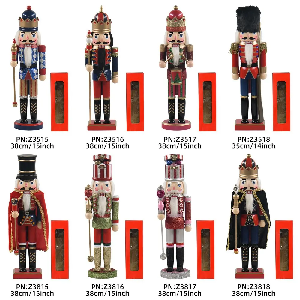 Navidad decor Christmas items Products figurine toys ornaments wood crafts nutcracker soldier doll ornaments wooden nutcracker
