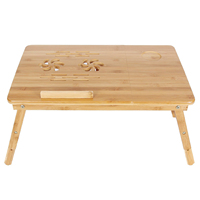 Bureau pliable en bambou pour ordinateur Portable, plateau de Table pliable pour petit déjeuner, plateau Portable pour travailler, écrire et manger au lit