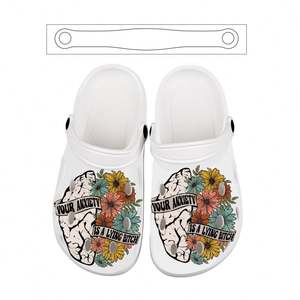 Venta al por mayor Clásicos Zuecos Antideslizantes Mujer <span class=keywords><strong>Zapatos</strong></span> Hombres Mujeres <span class=keywords><strong>EVA</strong></span> Flat PVC Garden Mules Logotipo Personalizado Peso Ligero Verano - Product Image 3