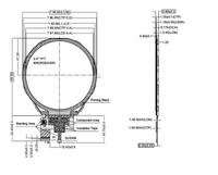 Écran LCD TFT circulaire de 3,4 pouces 800x800 IPS avec panneau tactile capacitif, interface MIPI DSI, contrôleur de maison intelligente FT3427 IC